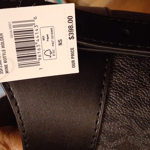 MICHAEL KORS BLACK MULTI WINE BOTTLE HOLDER NEW - Picture 9 of 13